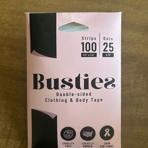 Busties Double Sided Clothing and Body Tape 100 strips 25 Dots Only 1 Dot used